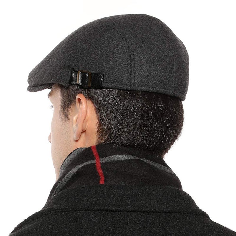 Sumolux Mens Newsboy Cap Winter Beret Hat Cabbie Flat Cap - Image 3